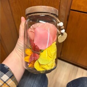 Decorative Jar with Flowers and Butterfly